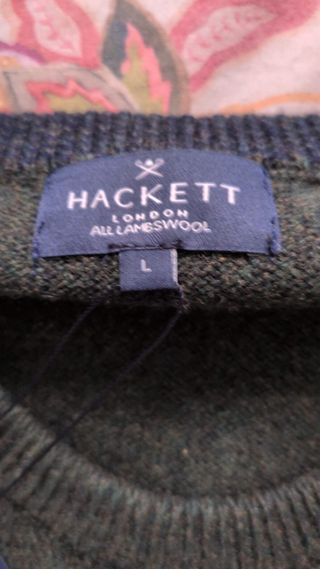 Jersey Hackett Lana Verde Sin Estrenar