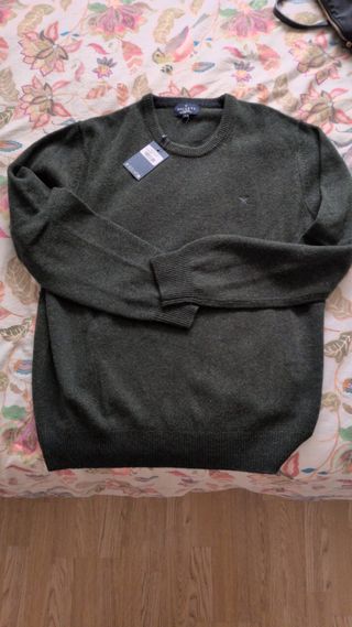 Jersey Hackett Lana Verde Sin Estrenar