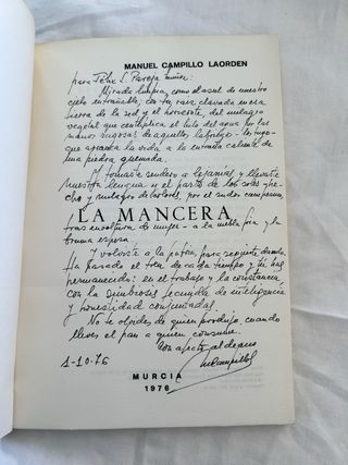 Libro Firmado "La Mancera"