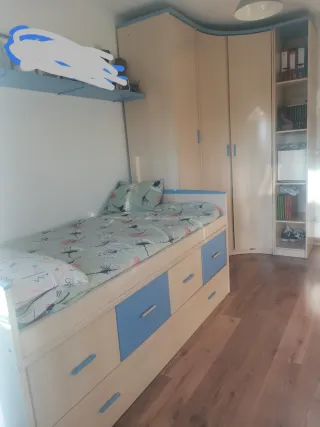 Mueble juvenil: Armario rincon y cama