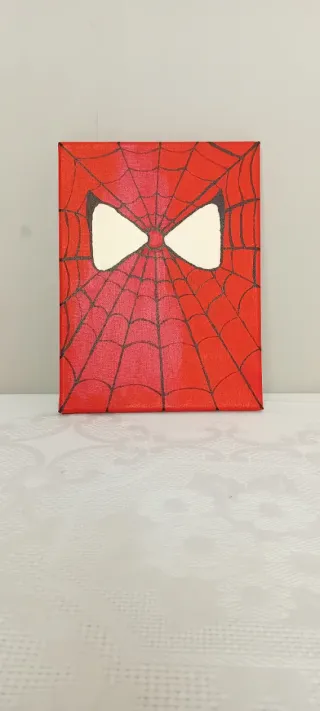 Lienzo Spiderman Hecho a Mano