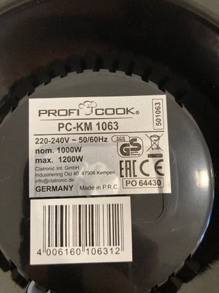 Robot Cocina ProfiCook PC-KM 1063