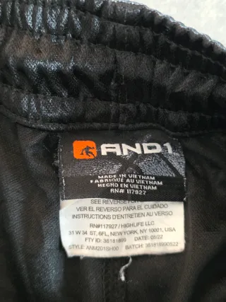AND1 Shorts Basket Vintage Y2k Neri Bianchi L