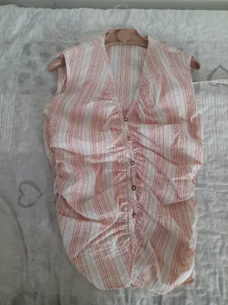 Camicetta donna a righe senza maniche