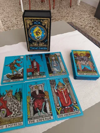 Tarot Azul Dorado Premium