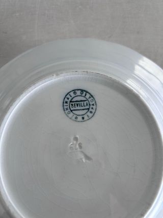 Plato Cartuja Picman Porcelana Diseño Clásico