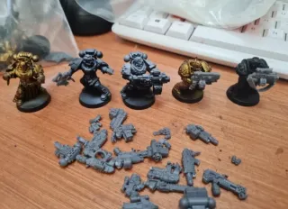 Lote Figuras Marines Espaciales Metal
