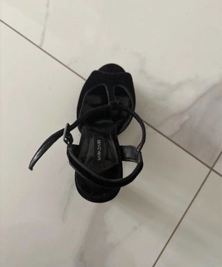 Sandalias de tacón negras