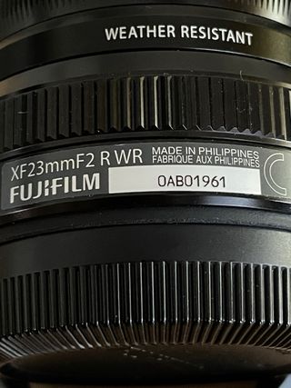 Obiettivo Fujinon 23mm F2 R WR per fotocamere Fujifilm