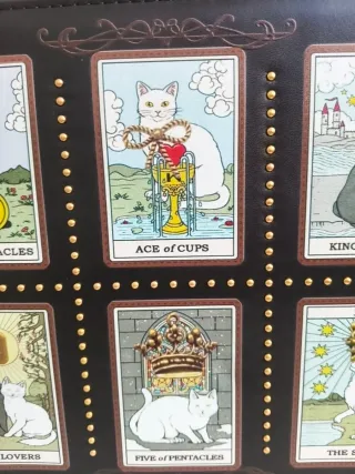 Bolso Tote Negro Gatos Tarot