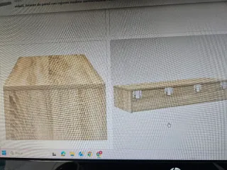 Mueble estantería con 2 cajones