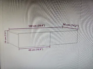 Mueble estantería con 2 cajones