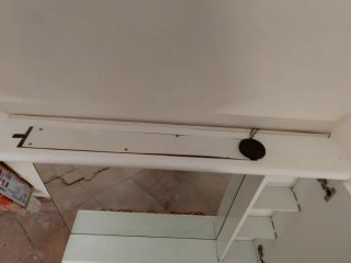 Specchio bagno con anta/mensola e faretti