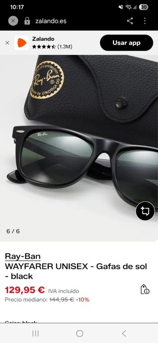 Gafas de sol Ray-Ban negras