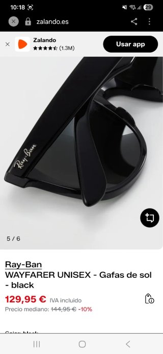 Gafas de sol Ray-Ban negras