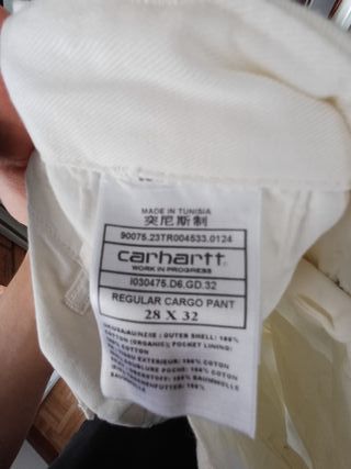 Carhartt Cargo Pantalones Blancos Talla XS