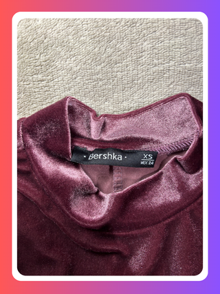 Bershka Falda Pantalón Chic Volantes Roja