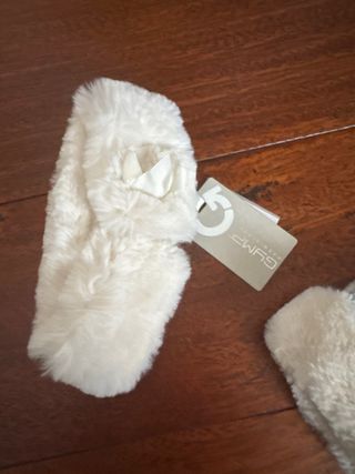 Giubbotto e fascetta neonata bianco e grigio