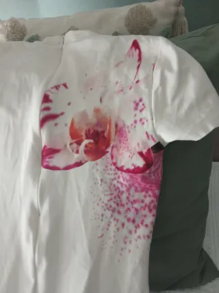 Vestido Desigual floral blanco y rosa