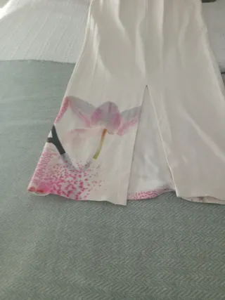 Vestido Desigual floral blanco y rosa