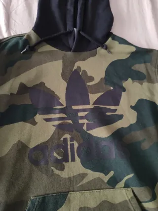 Sudadera Adidas Camuflaje Negra y Verde