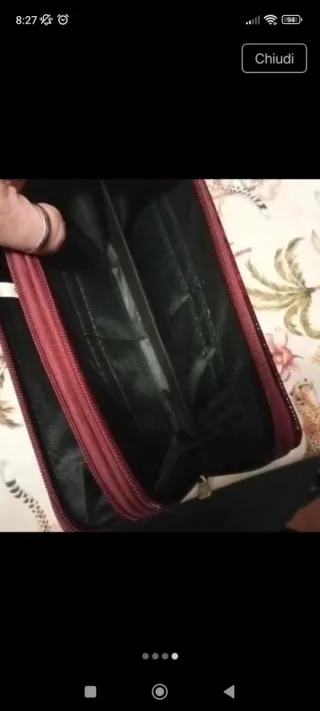 Portafoglio donna vintage  effetto pitone rosso