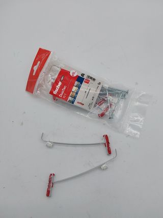 fischer - Tacos pladur DuoTec, tornillos y tacos pladur soporte tv 10 mm, Bolsa 6 uds tacos + 6 uds Tornillos