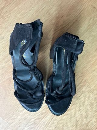 Sandalias de plataforma negras