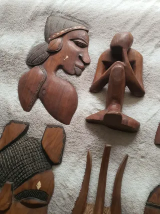 Máscaras Africanas de Madera Tallada (Set 5)