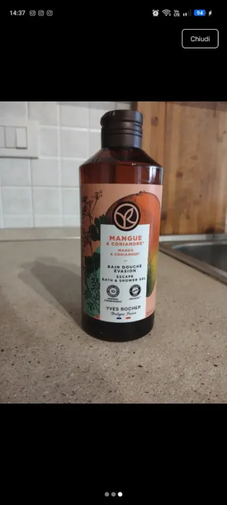 Yves Rocher Bagnoschiuma Mango & Coriandre 400ml