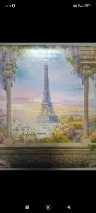 Quadretti con Torre Eiffel e cascata