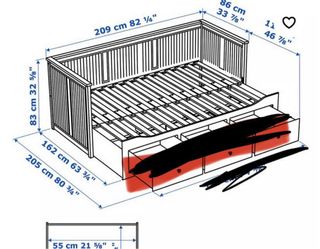 Cama Nido Ikea Blanca con Colchón.