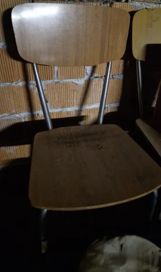 Set 6 Sedie Vintage Metallo Legno