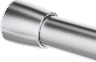 iDesign Barra per tende doccia, supporto per tende da bagno in acciaio, argento opaco