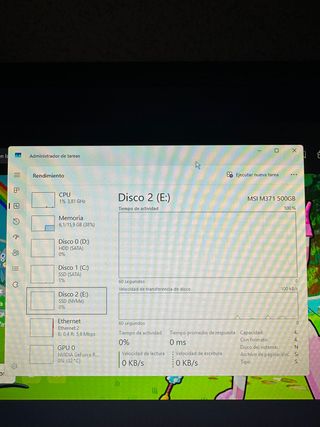 SSD NVMe M.2 MSI Spatium M371 500GB