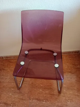 2 Sillas Rosa Metacrilato Grandes