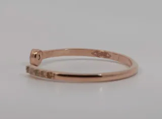 Anillo Oro Rosa Diamantes Fancy Certificado