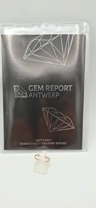 Anillo Oro Rosa Diamantes Fancy Certificado