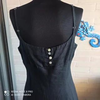 Vestido fiesta Derhy negro con pedrería