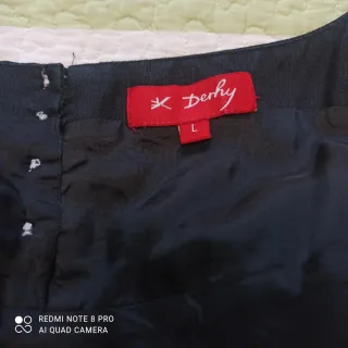 Vestido fiesta Derhy negro con pedrería