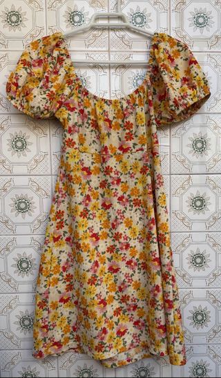 Vestido estampado flores Stradivarius