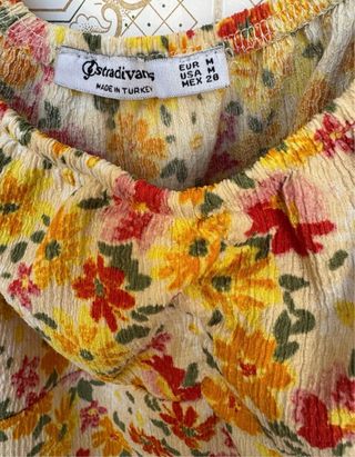 Vestido estampado flores Stradivarius