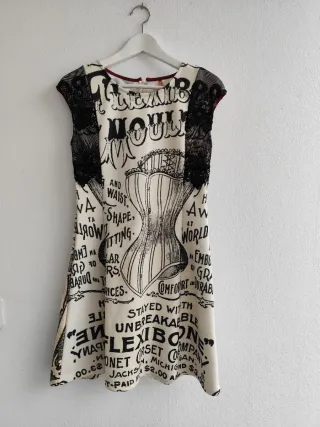 Vestido Culito Talla S Estampado Corsé