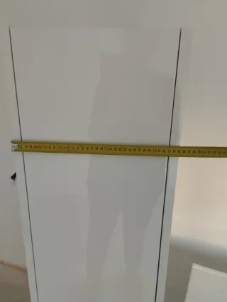 Mueble baño, lavabo y columna lacado en blanco bri