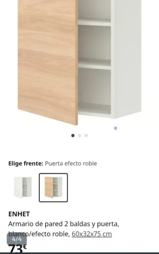 Armario de pared beige y blanco