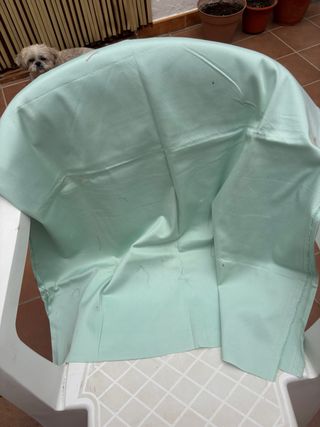 Retal tela verde algodón licra 90cm
