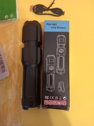 Set soplador barbacoa y mini linterna