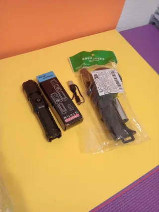 Set soplador barbacoa y mini linterna