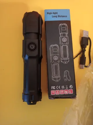 Set soplador barbacoa y mini linterna