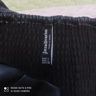 Vestido skater simil cuero negro